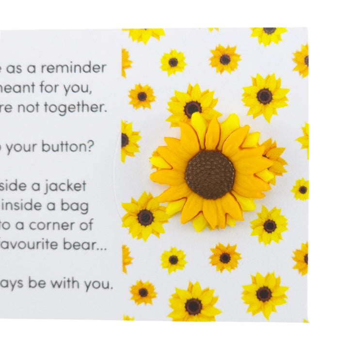 Follow the Sun, Even On Cloudy Days | Button Wishes Sew On Token | Little Gift