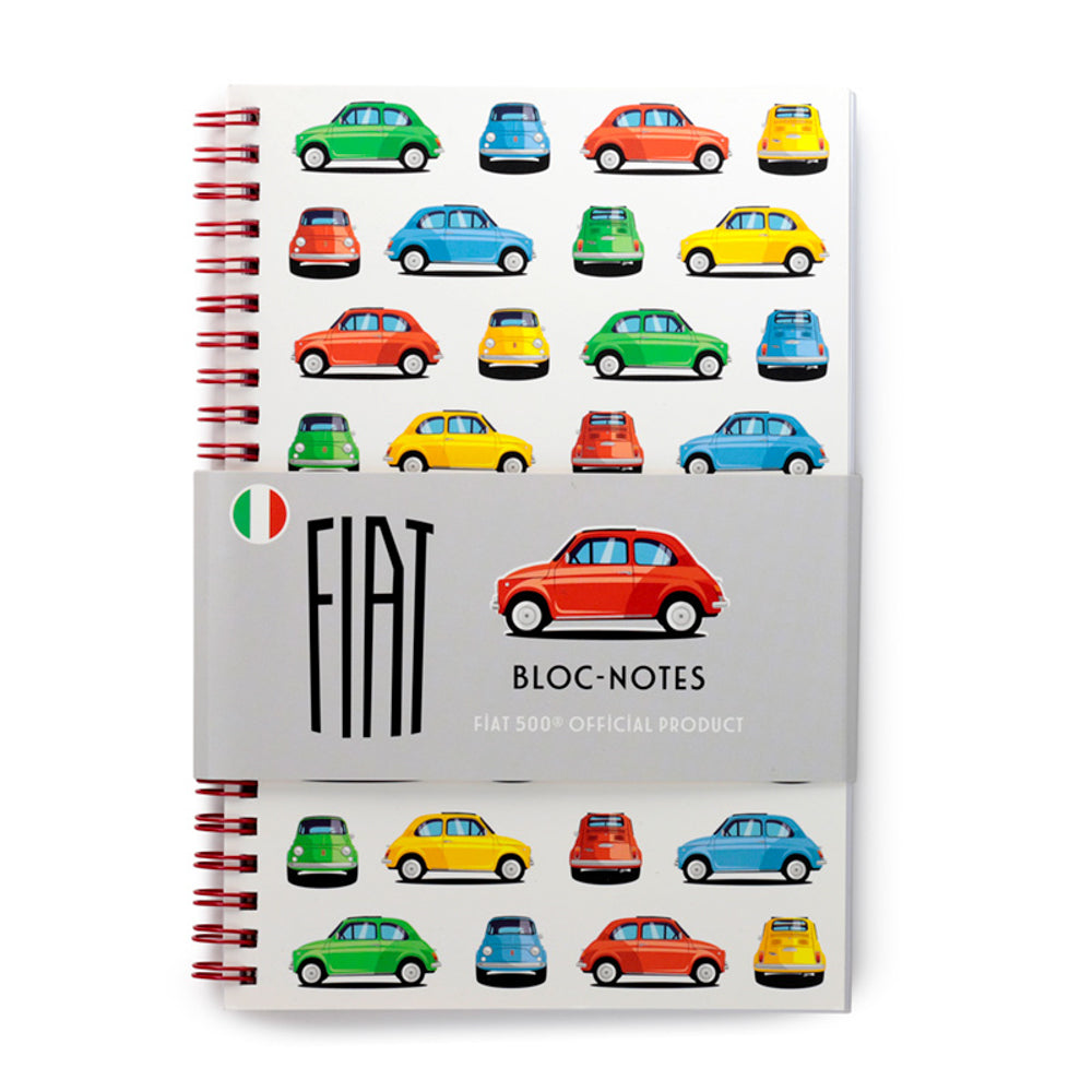 Retro Fiat 500 | A5 Notebook | Stationery Gift | Spiral Bound
