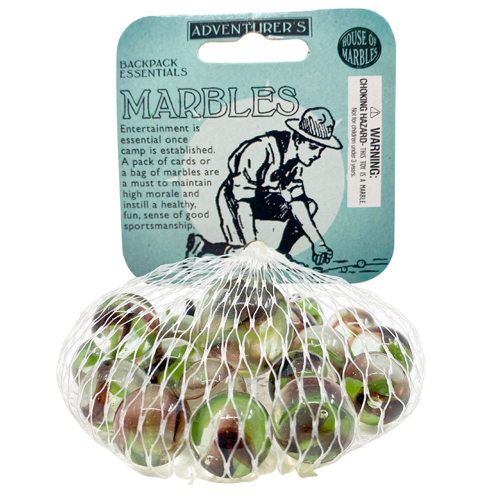 Bag of Camouflage Adventurers Marbles for Kids | Mini Gift | Cracker Filler