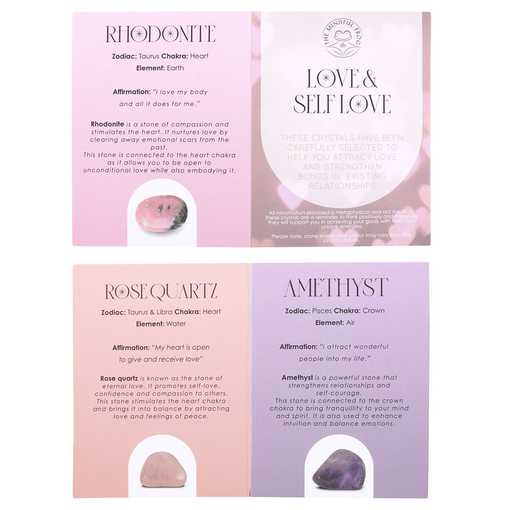 Love & Self Love | Healing Crystal Set & Bag | Little Gift | Cracker Filler