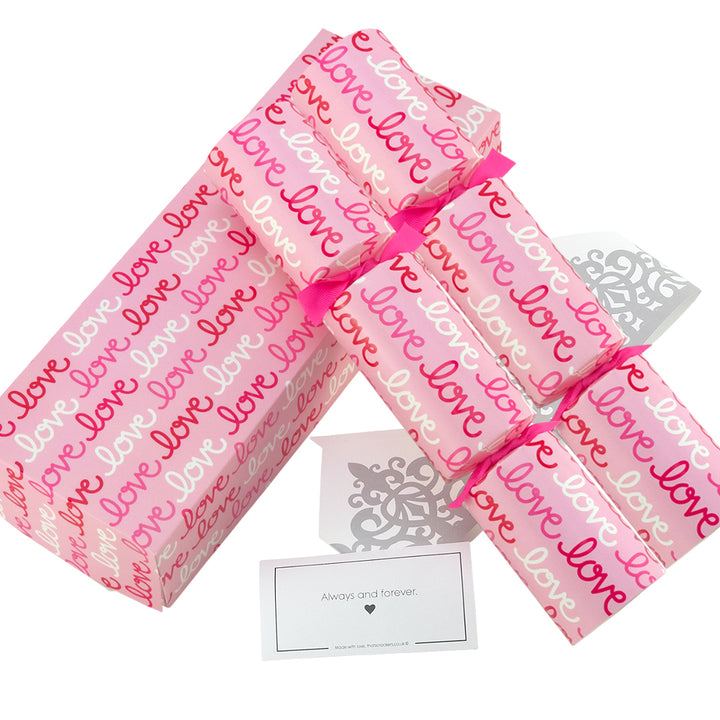 Love Love Love | 2 Valentines Day Crackers | Empty and Ready to Fill
