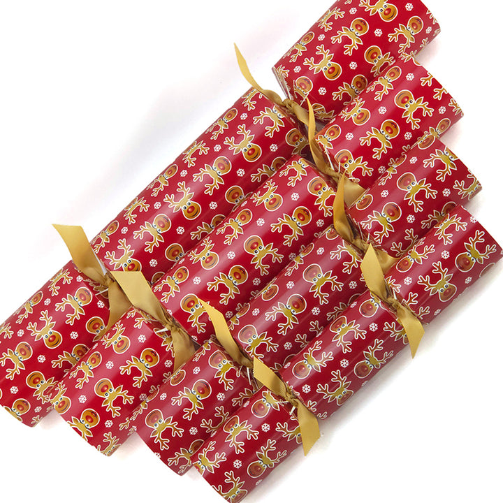 Extra Large &amp; Jumbo | Reusable Keepsake DIY Cracker Sets | Cheery Rudolph