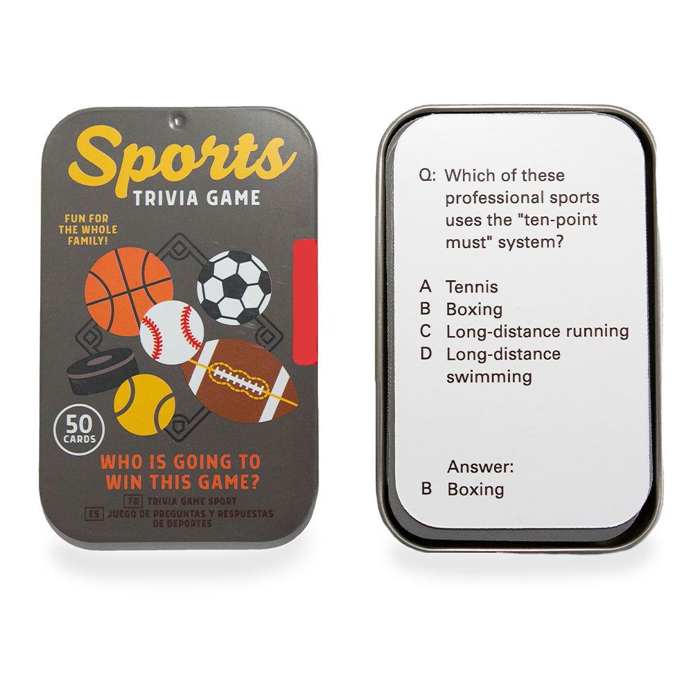 Sports Trivia Card Game | Gift in a Tin | Little Gift | Cracker Filler
