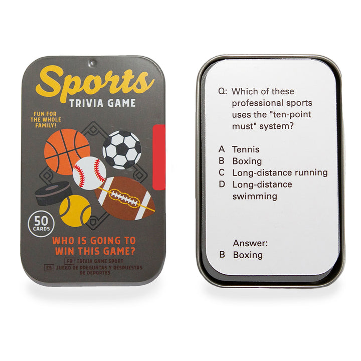 Sports Trivia Card Game | Gift in a Tin | Little Gift | Cracker Filler
