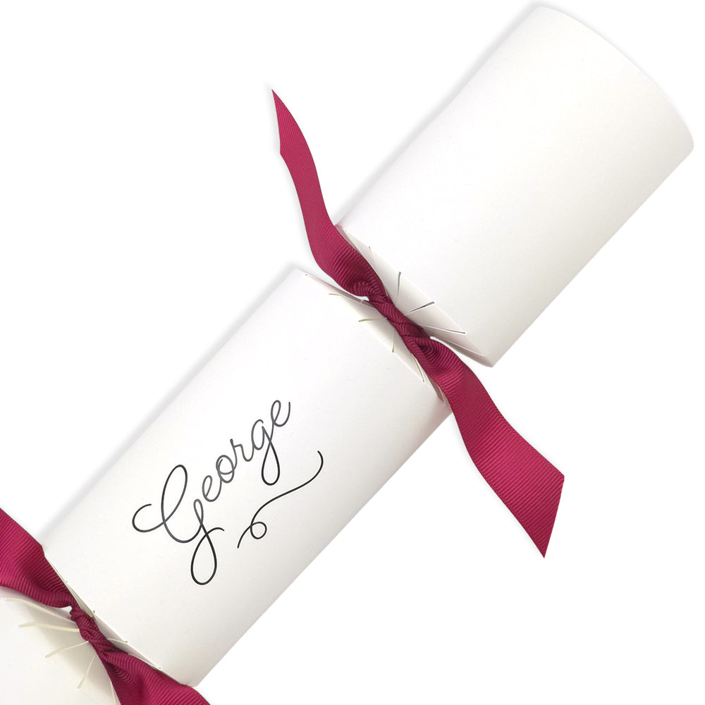 Personalised Calligraphy Name Printed Crackers | Craft Kit | Add Your Own Names  | Minimum 4