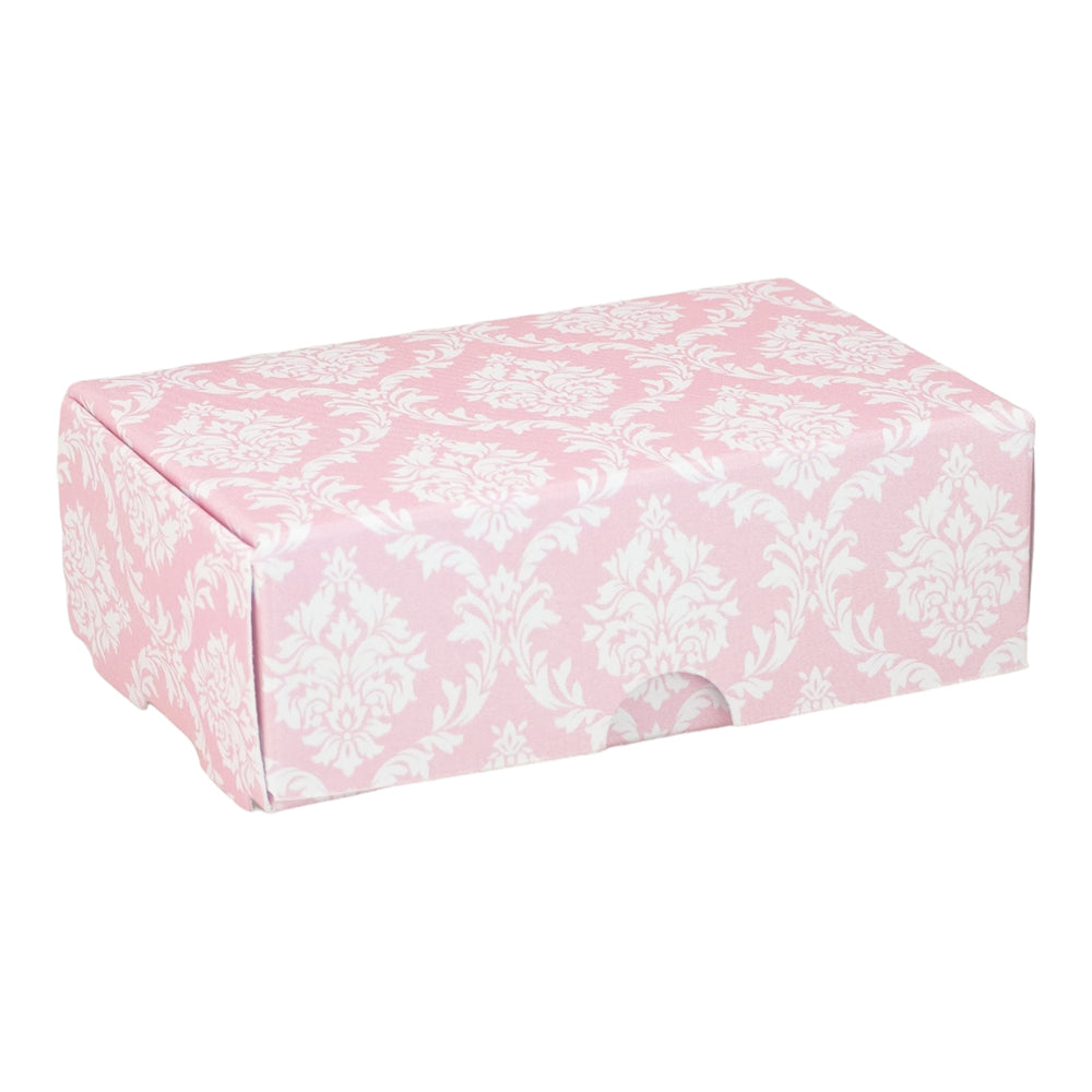Pink Damask | Little Gift Box | Soap Bar Sized | 6 Boxes | 57x88x30mm