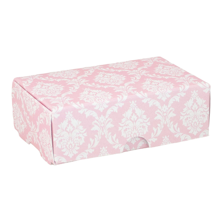Pink Damask | Little Gift Box | Soap Bar Sized | 6 Boxes | 57x88x30mm