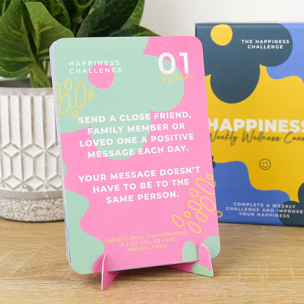 Happiness | Weekly Wellness Cards | 52 Challenges | Mindfulness Gift