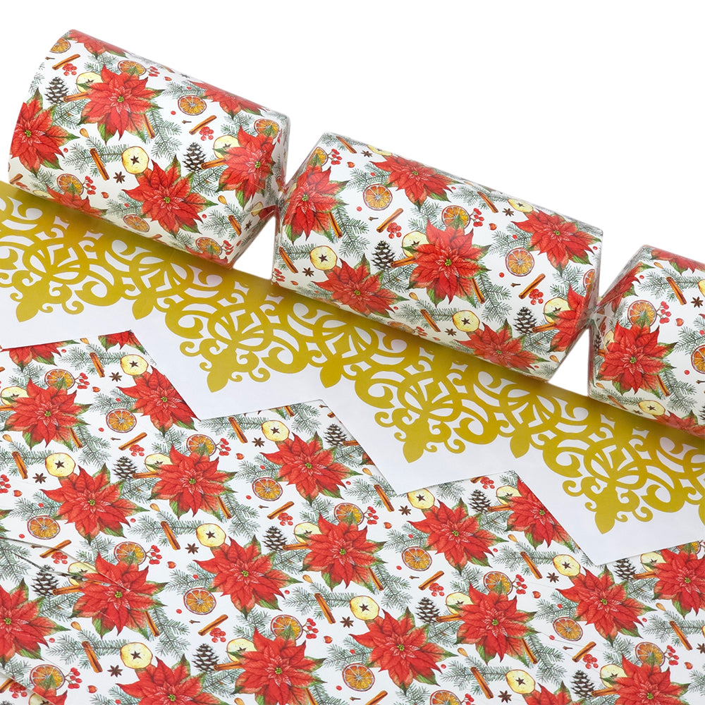 Christmas Poinsettia &amp; Spice | Cracker Making Craft Kit | Make and Fill Your Own