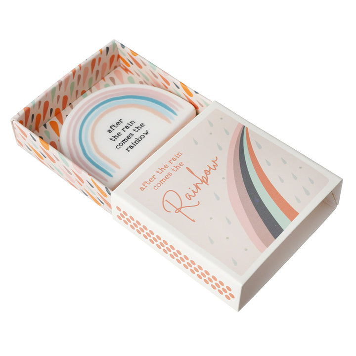 After the Rain Comes the Rainbow | Ceramic Token | Little Gift | Cracker Filler