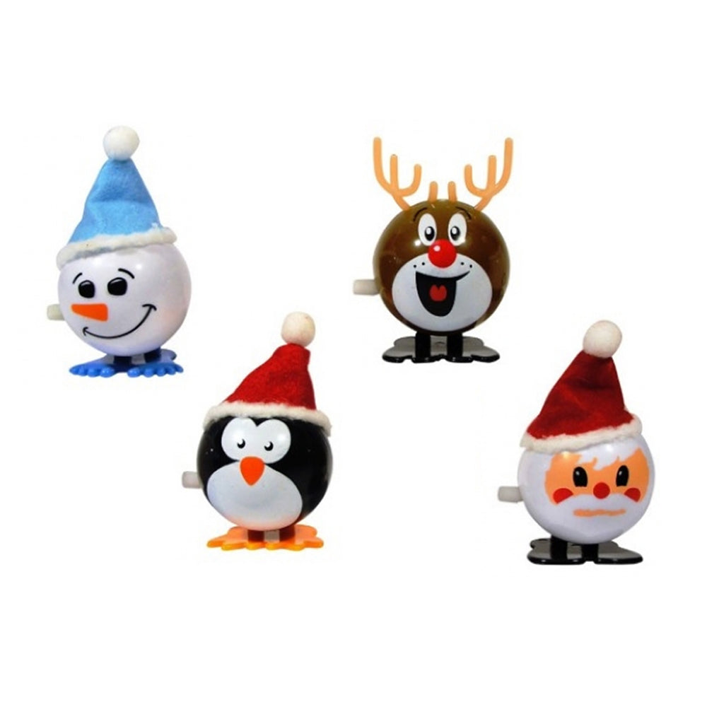 4 Assorted Christmas Character Clockwork Hoppers | Cracker Filler | Mini Gift