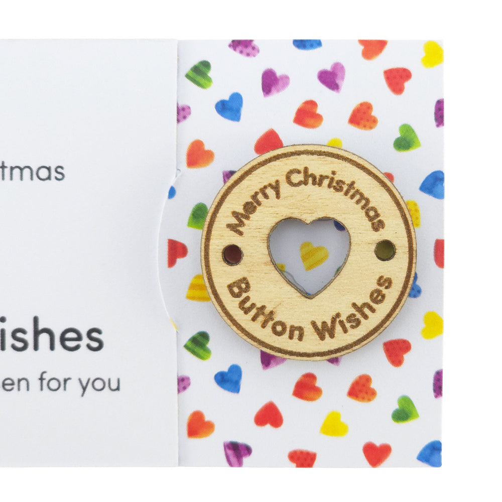 Proud Pride Love | Button Wishes | Merry Christmas Sew On Token | Little Gift
