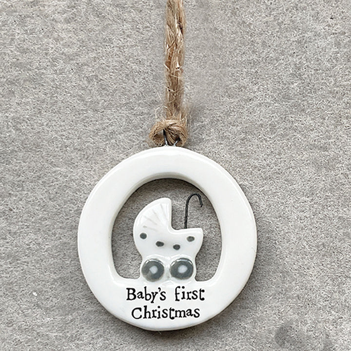Baby's First Christmas | Little Ceramic Ornament | Cracker Filler | Little Gift