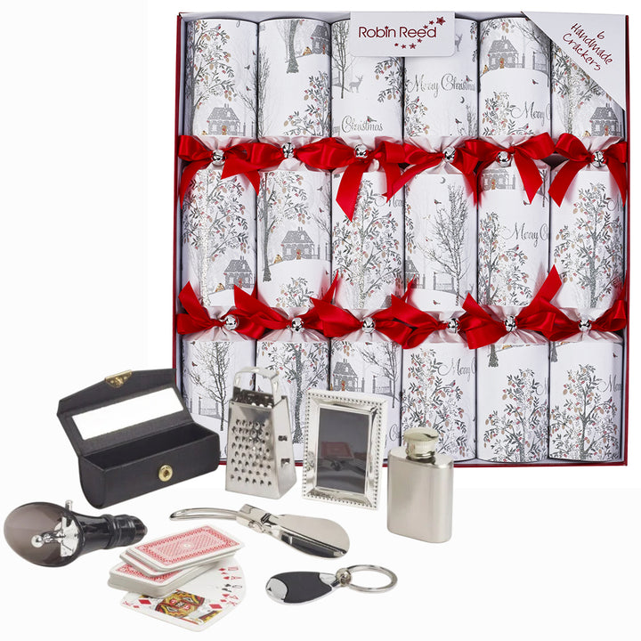 Christmas in the Forest | 6 Large Luxury Christmas Crackers | Metal Gifts