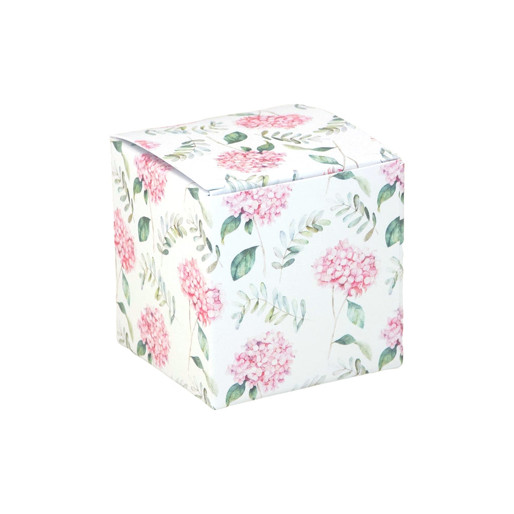 Pink Wedding Hydrangea | Little Gift Box | 5cm Cube | 6 Boxes