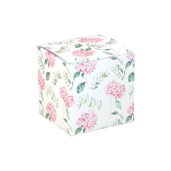 Pink Wedding Hydrangea | Little Gift Box | 5cm Cube | 6 Boxes