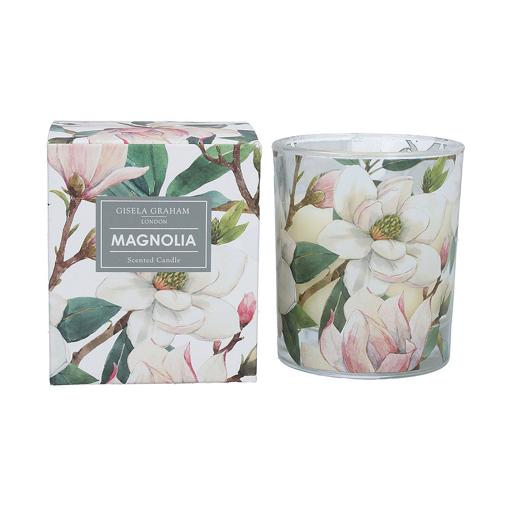 Floral Magnolia Scented Votive Candle - 9cm | Gisela Graham