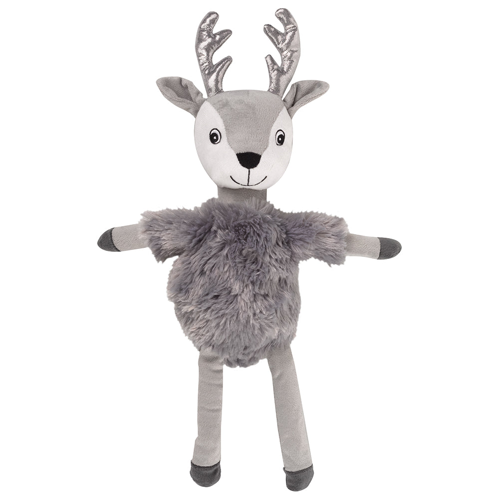 Christmas Reindeer Dog Toy | Grey | Crinkle & Squeak | 44cm | Gift Idea