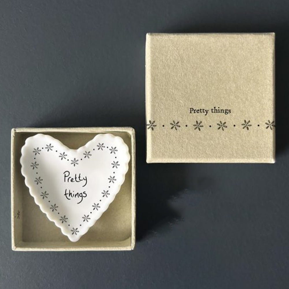Pretty Things | Little Scalloped Heart Dish |  Little Gift | Cracker Filler