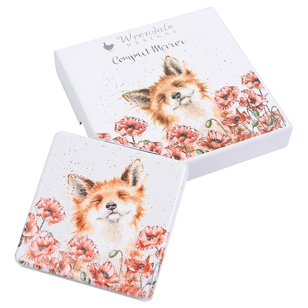 Cute Fox | Compact Mirror | Ladies Handbag Gift | Wrendale Designs