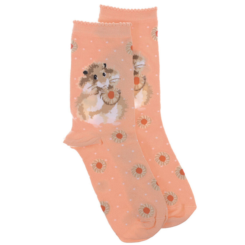 Diet Starts Tomorrow Hamster | Ladies Supersoft Bamboo Socks | One Size | Wrendale Designs