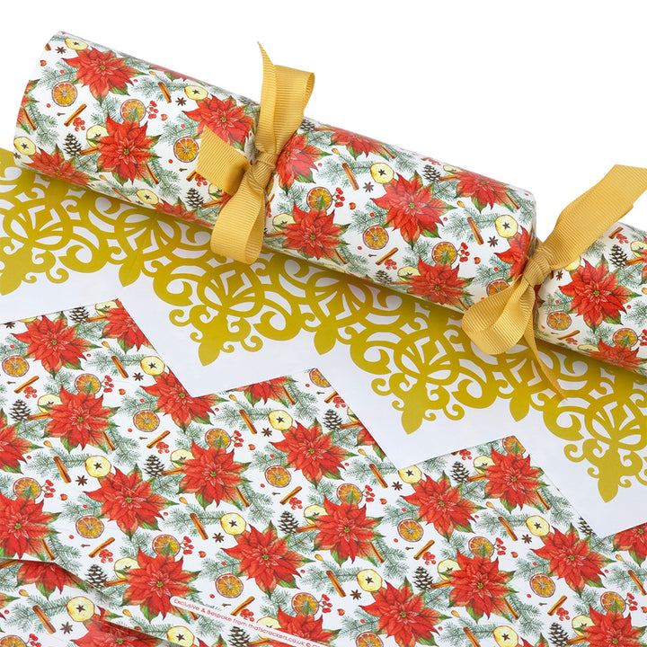 Christmas Poinsettia &amp; Spice | Cracker Making Craft Kit | Make and Fill Your Own