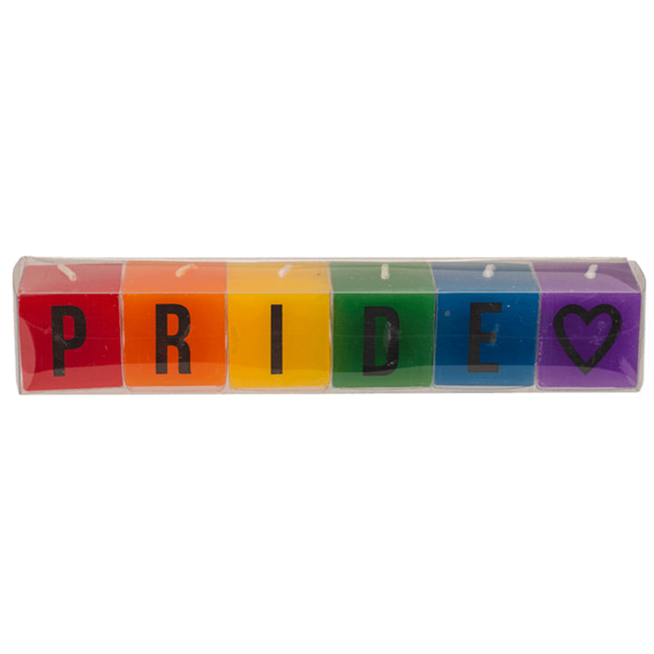 Rainbow Pride Worded Cube Candles | 6 Mini 3cm Cubes | Home Décor or Gift Item