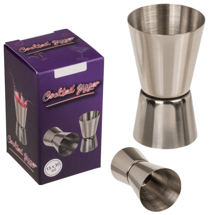 Cocktail Jigger | 15 & 30 ml | Stainless Steel | Mini Gift | Cracker Filler
