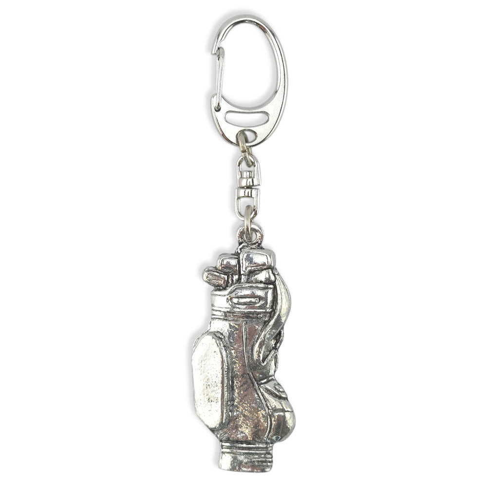 Golf Bag | Chunky English Pewter 3D Keyring | Little Gift | Cracker Filler