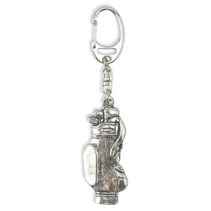 Golf Bag | Chunky English Pewter 3D Keyring | Little Gift | Cracker Filler