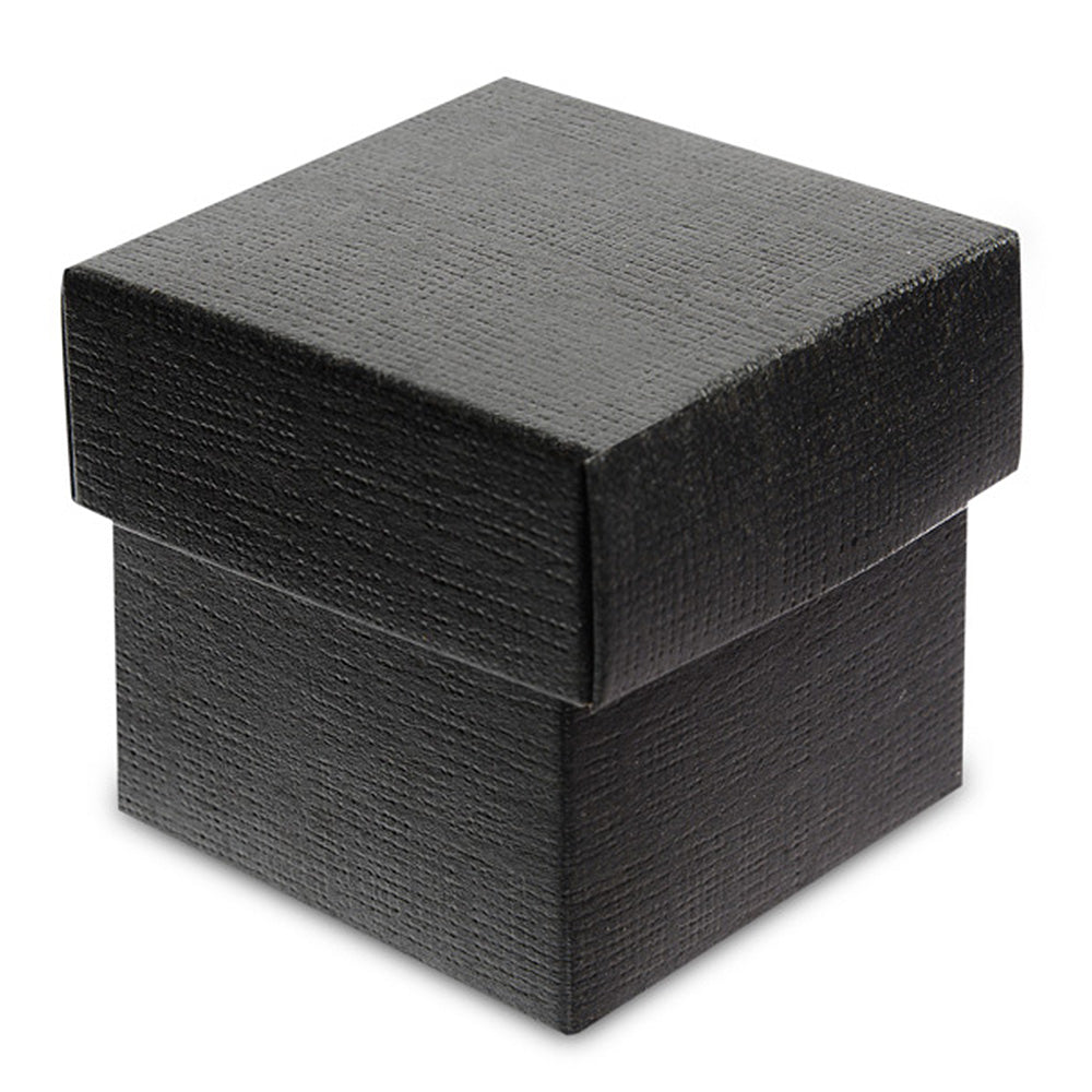 Textured Black | Mini 5cm Cube Gift Box with Lid | Pack of 10