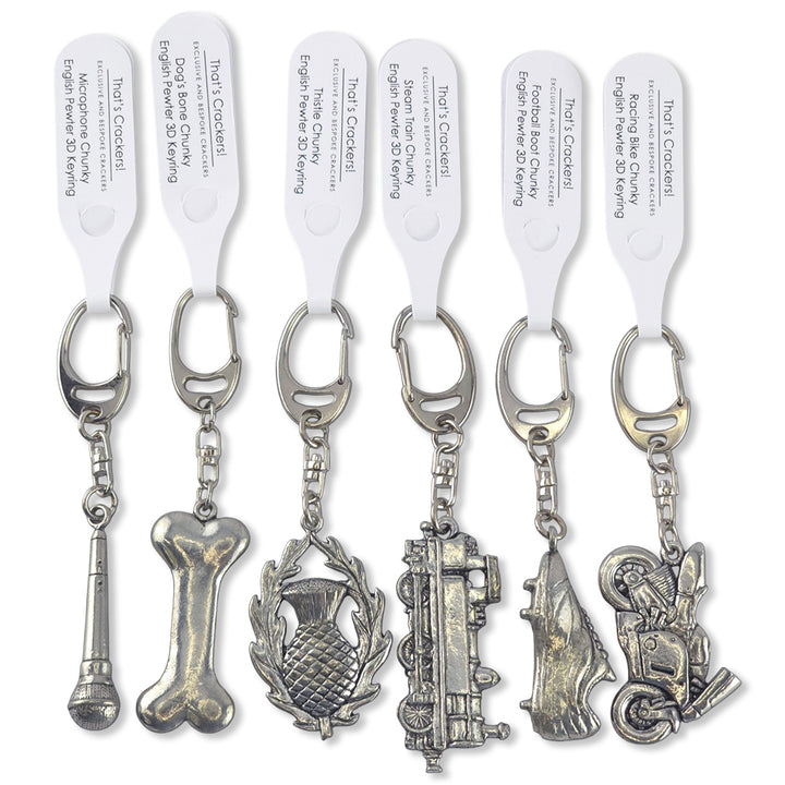 Oak Leaf | English Pewter 3D Keyring | Little Gift | Cracker Filler