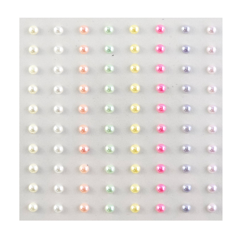 Self Adhesive Gems or Pearls | 4mm | 80 per Sheet | Crafts & Papercrafts