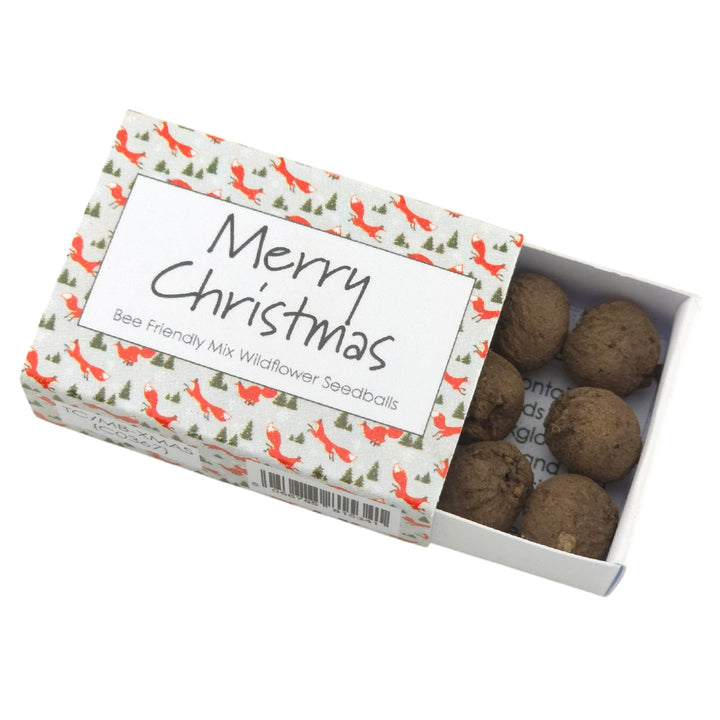Christmas Fox | Merry Christmas | Bee Mix Seedballs | Cracker Filler | Little Gift