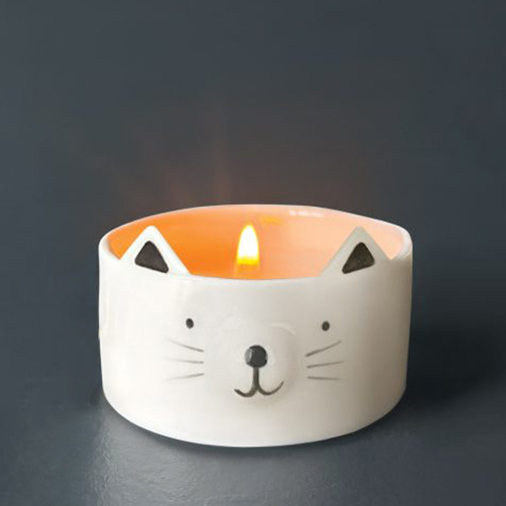 Home Is Where The Cat Is | Tealight Holder &amp; Candle | Gift Boxed