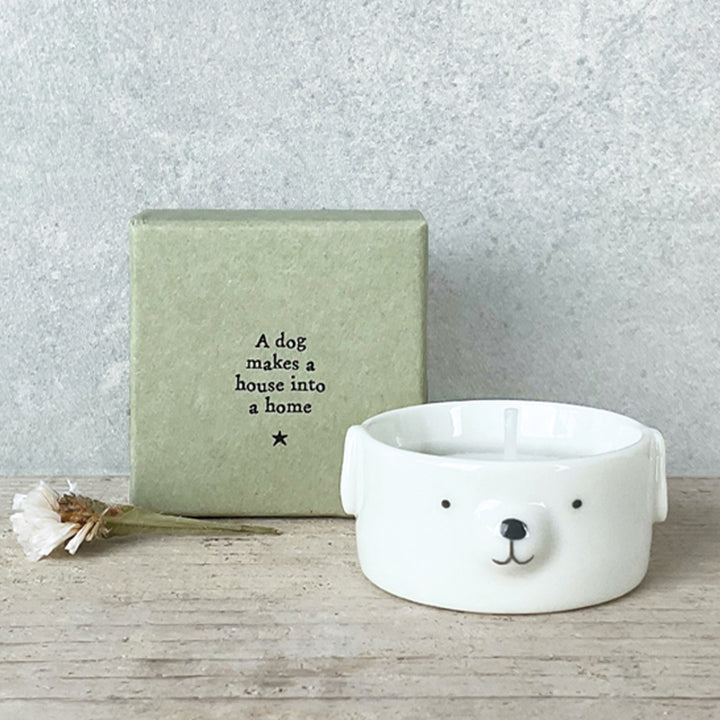 A Dog Makes A House Into A Home | Tealight Holder &amp; Candle | Gift Boxed