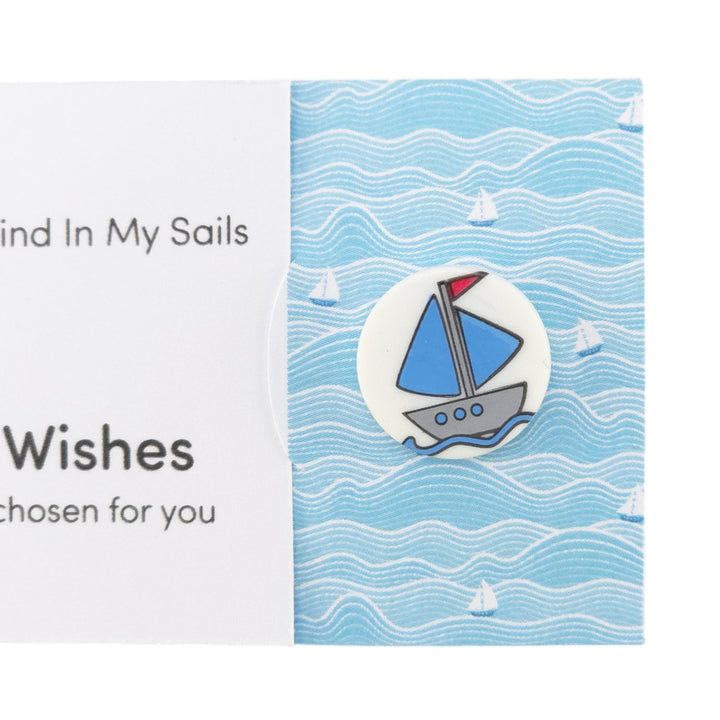 You Are The Wind in My Sails | Button Wishes Sew On Token | Mini Cracker Filler