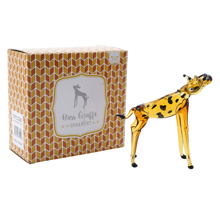 Small Glass Giraffe Ornament | 8cm Tall | Little Gift
