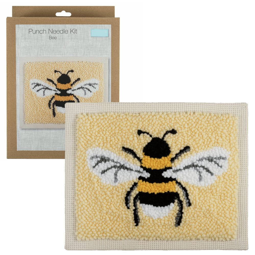 Buzzy Bee | Framed Punch Needle Craft Kit | Gift Boxed Set