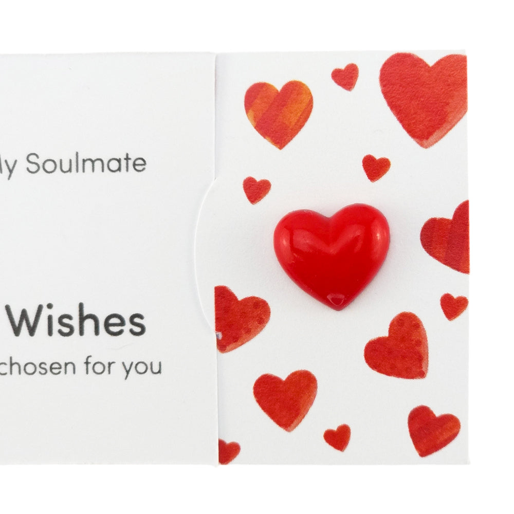 My Love, My Soulmate | Button Wishes Sew On Token | Little Gift | Cracker Filler