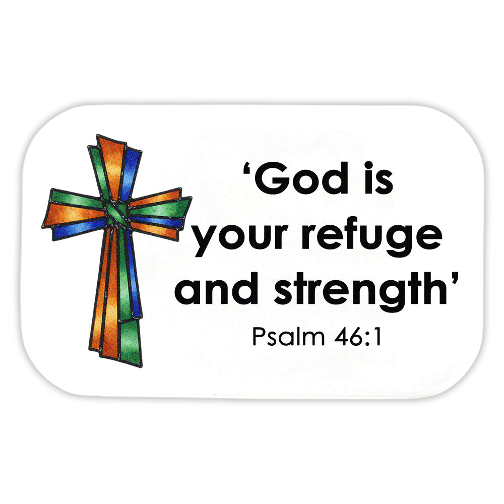 God is your refuge and strength | Fridge Magnet | Cracker Filler | Little Gift