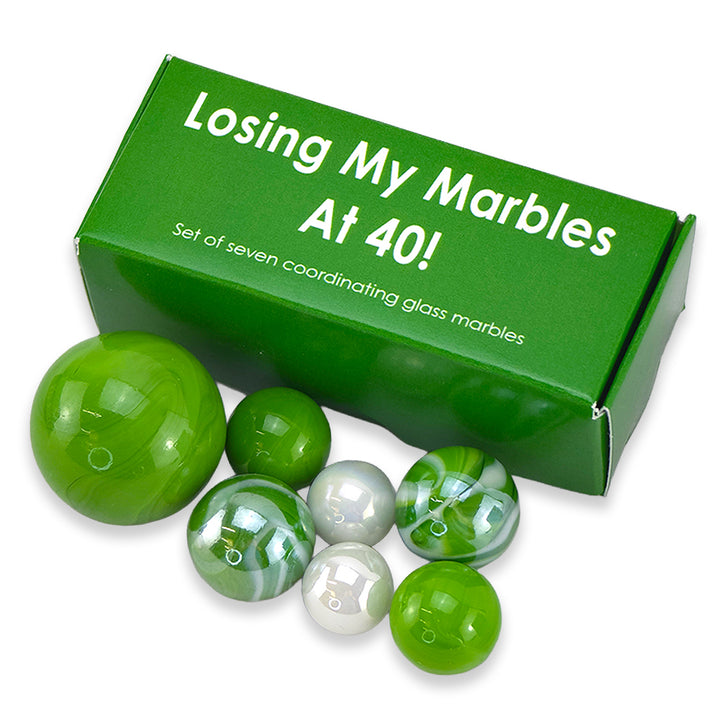 Losing My Marbles At… | Milestone Birthday | Box of Marbles | Cracker Filler