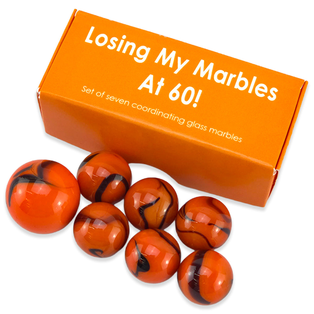 Losing My Marbles At… | Milestone Birthday | Box of Marbles | Cracker Filler