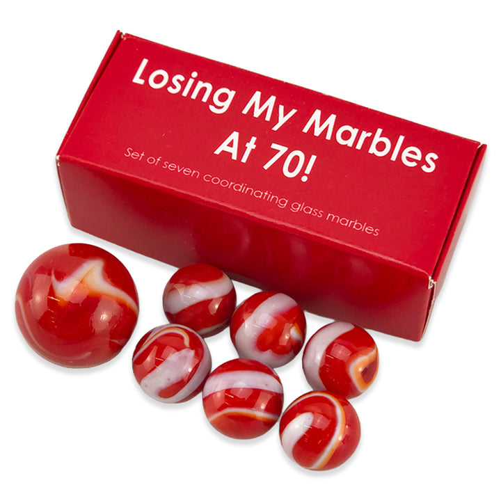 Losing My Marbles At… | Milestone Birthday | Box of Marbles | Cracker Filler