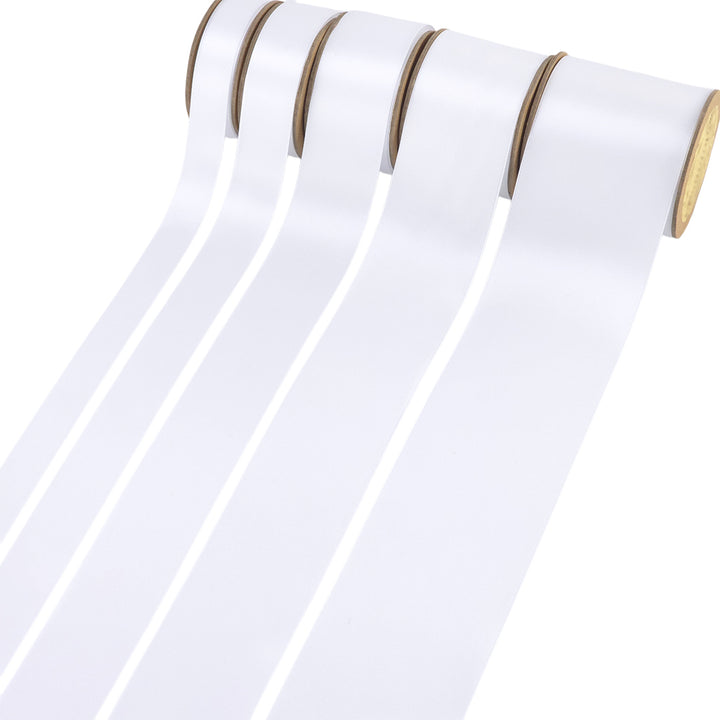 White Wedding Satin Ribbon | 18mm to 70mm Wide | Crafts &amp; Cracker Making