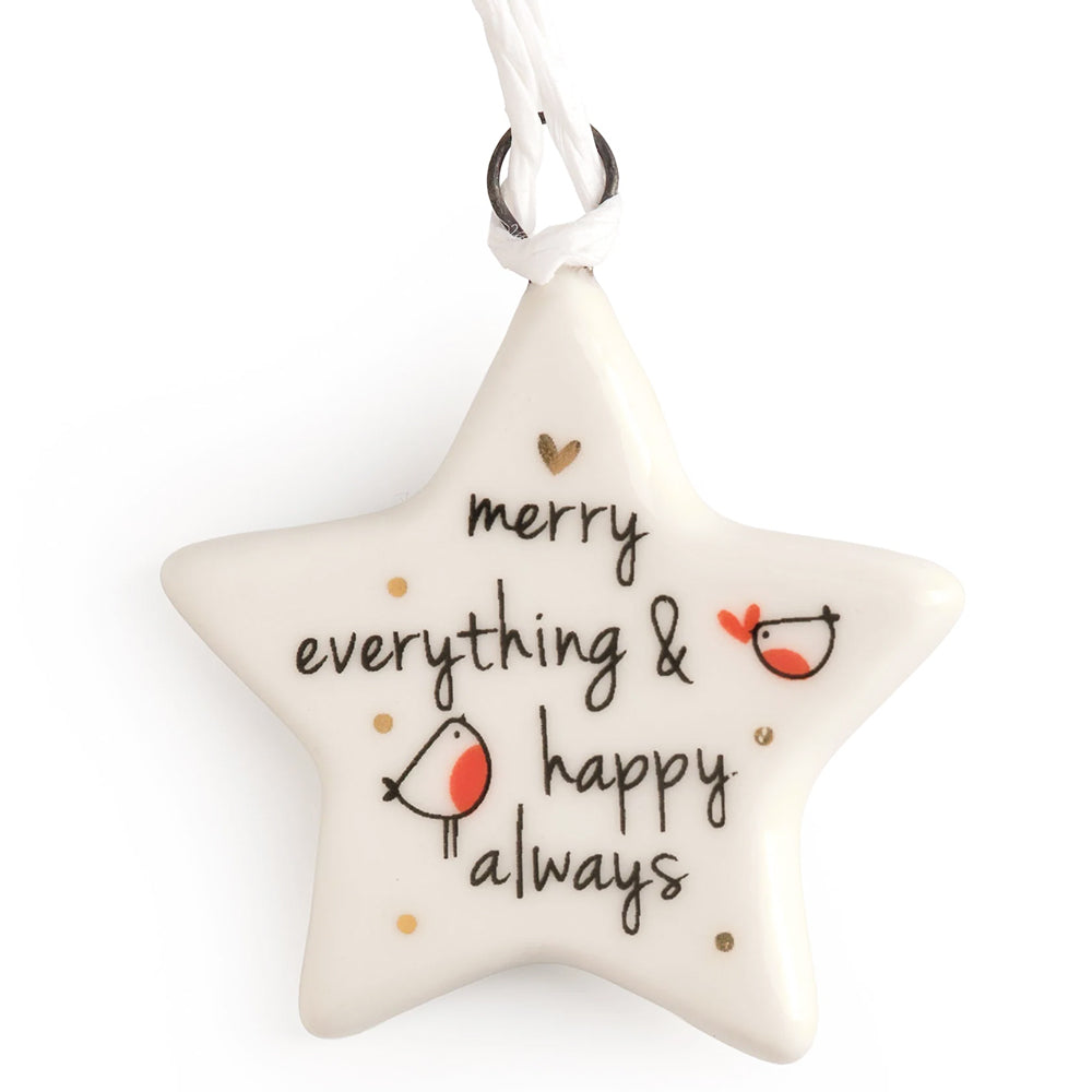 Merry Everything &amp; Happy Always | Porcelain Decoration | Cracker Filler