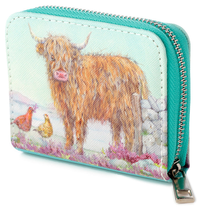 Highland Coo Cow | Zip Around Coin Purse | Ideal Gift