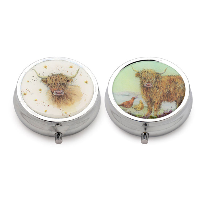Highland Coo Cow Pill Box | Single | Little Gift | Cracker Filler