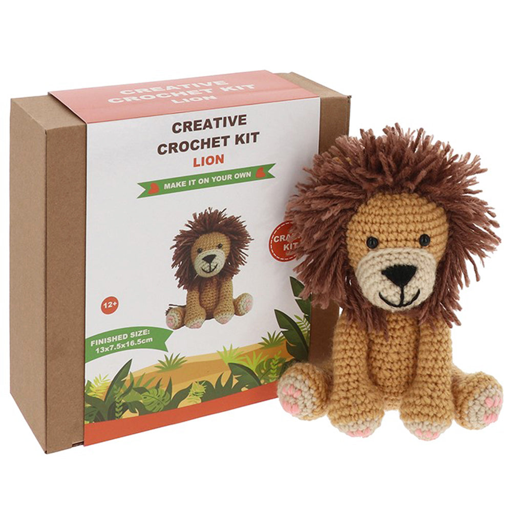 Lion | Complete Crochet Craft Kit for Adults - DAMAGED BOX