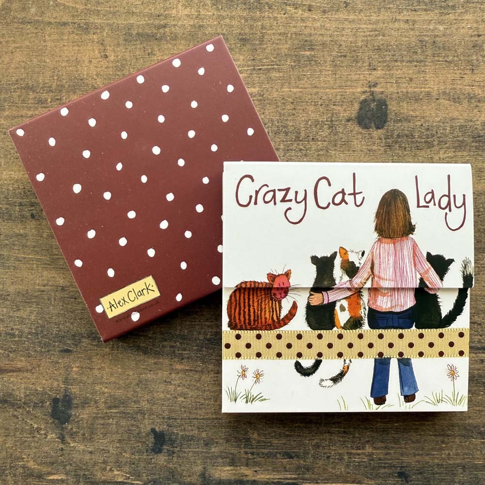 Crazy Cat Lady | Mini Pet Themed Notepad | Magnet Shut | Little Gift